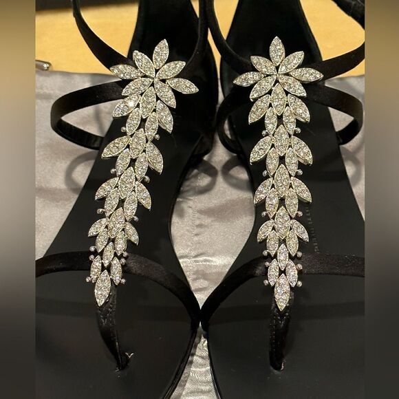 Giuseppe Zanotti  Raso Doppiatto crystal embellished sandals size EU 39 - Picture 7 of 16